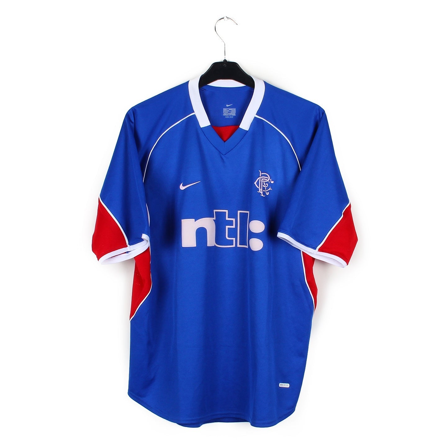 Rangers Home football shirt 2001 - 2002. Sponsored by NTL